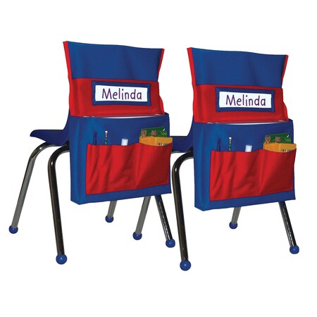 Carson Dellosa Chairback Buddy Pocket Chart, Blue/Red, PK2 158035
